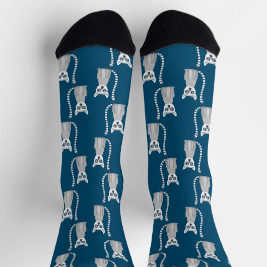 Ring Tails Lemur Socken (Oben)