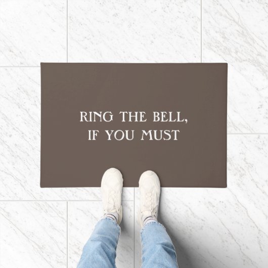 RING THE BELL Funny Introvertieren Antisocial Joke Fußmatte (Indoor)