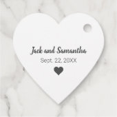 Ring the Bell & wünscht ihnen gute Herz Hochzeit Geschenkanhänger (Rückseite)