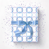 Ring Toss Interlocking Circles in Blue and Purple Geschenkpapier
