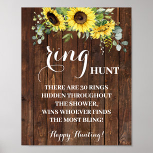 Ring Toss Sonnenblumen Brautparty Spiel Schild