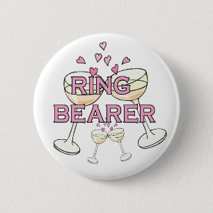 Ring-Träger, der Identifikations-Knopf Wedding is Button