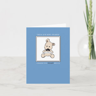 Ring-Träger-Hochzeit danken Ihnen, - Beary viel zu Dankeskarte