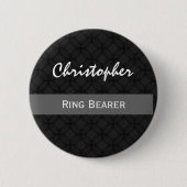RING-TRÄGER individueller Name Wedding Button (Vorderseite)