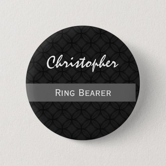 RING-TRÄGER individueller Name Wedding Button (Vorderseite)