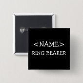 Ring-Träger-Namen-Knopf Button (Vorne & Hinten)
