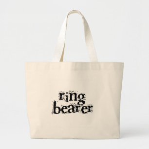 Ring-Träger-Schwarz-Text Jumbo Stoffbeutel