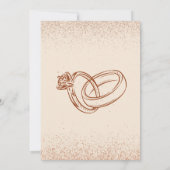 Ring- und Blumenhandzieher-Brautparty Einladung (Rückseite)