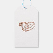 Ring- und Blumenhandzieher-Brautparty Geschenkanhänger (Rückseite)