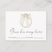 Ring und Bogen Wie viele Küsse Bridgame Begleitkarte (Vorderseite)