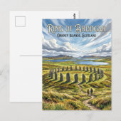Ring von Brodgar Schottland Postkarte (Vorne/Hinten)