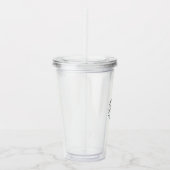 Ring Wedding Logo Paare Anfängerfeier Acryltrinkbecher (Rechts)