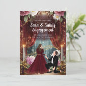 Ring Zeremonie laden indische Verlobung ein Einladung (Stehend Vorderseite)