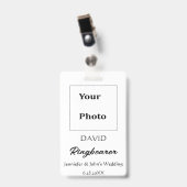 Ringbearer Einfache Minimale Individuelle Name Hoc Ausweis (Front with Clip)