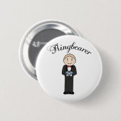Ringbearer Hochzeits-Knopf Button (Vorne & Hinten)