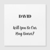 Ringbearer Individuelle Name Einfache Minimale Hoc Magnetkarte (Vorderseite)