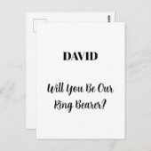 Ringbearer Individuelle Name Einfache Minimale Hoc Postkarte (Vorne/Hinten)