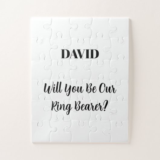 Ringbearer Individuelle Name Einfache Minimale Hoc Puzzle (Vertikal)