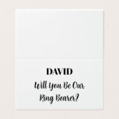 Ringbearer Individuelle Name Wedding Simple Minima (Außenseite Aufgefaltet)