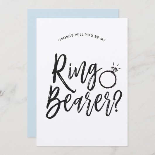 Ringbearer | Skript-Art-kundenspezifische Hochzeit Einladung (Vorne/Hinten)