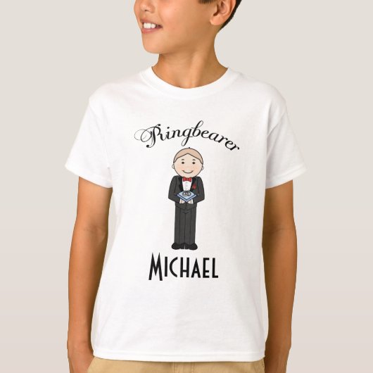 Ringbearer Wedding Personalisiertes T-Shirt (Vorderseite)