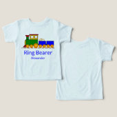 Ringbeerring Hochzeitszug mit dem Namen des Jungen (Design Vorderseite & Rückseite)