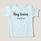 Ringbeerskript Gold Wedding Rings Boy's Name (Design Vorderseite)