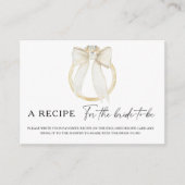 Ringbogen-Brautparty Rezept für die Braut Begleitkarte (Vorderseite)