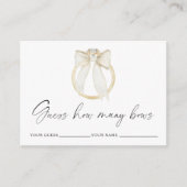 Ringbogen Wie viele Bogen bridales Spiel Begleitkarte (Vorderseite)