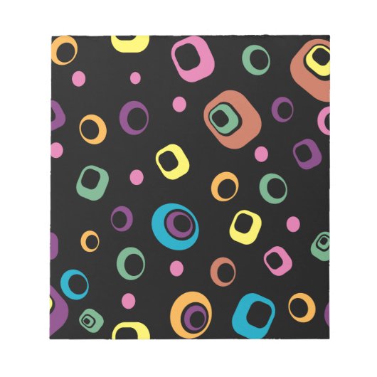 Ringe Abstrakte Kunst Notizblock (Vorderseite)