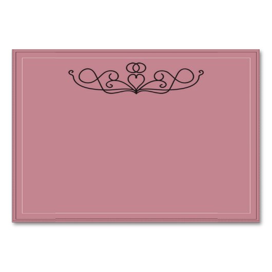 Ringe der Liebe Zeltkarte Tischnummer (Vorderseite)