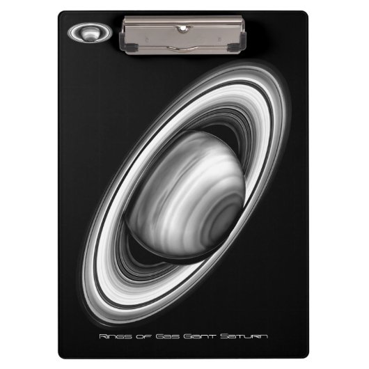 Ringe des Gasriesen Saturn - Sonnensystem Klemmbrett (Vorderseite)