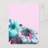 Ringe mit weißen Rosenblättern Ankündigungspostkarte (Vorderseite)