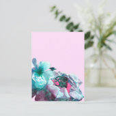 Ringe mit weißen Rosenblättern Ankündigungspostkarte (Stehend Vorderseite)