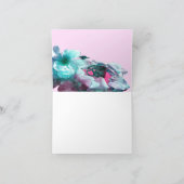 Ringe mit weißen Rosenblättern Dankeskarte (Innenseite)