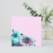 Ringe mit weißen Rosenblättern Einladung (Stehend Vorderseite)