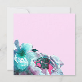 Ringe mit weißen Rosenblättern Einladung