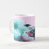 Ringe mit weißen Rosenblättern Kaffeetasse (Vorderseite Links)