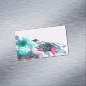 Ringe mit weißen Rosenblättern Magnetische Visitenkarte (Beispiel)