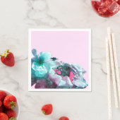 Ringe mit weißen Rosenblättern Serviette (Beispiel)