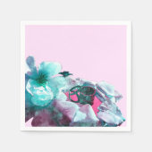 Ringe mit weißen Rosenblättern Serviette (Vorderseite)