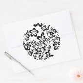 Ringe und Blume Runder Aufkleber (Umschlag)