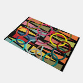 Ringe und Dreiecke Fußmatte (Schrägansicht)