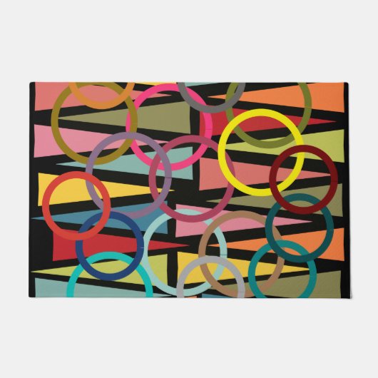 Ringe und Dreiecke Fußmatte (Vorderseite)