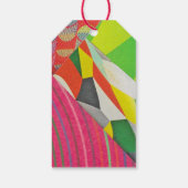 Ringe und Tessellationen Collage Geschenkanhänger (Rückseite)