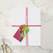 Ringe und Tessellationen Collage Geschenkanhänger (Mit Garn)