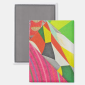 Ringe und Tessellationen Collage Magnet (Vorderseite/Rückseite)