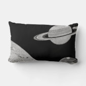 Ringe von Saturn/von Mond-lumbalem Lendenkissen (Rückseite)