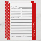 Ringed Diamonds Recipe Beilagen - Red White (Vorne/Hinten)