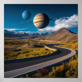 Ringed Majestät und Eisriese: Saturn und Uranus Poster